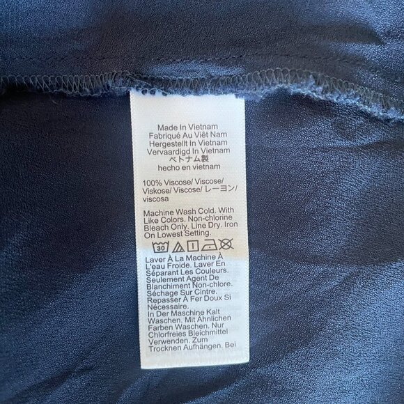 J. Crew Short-sleeve maxi slip dress in luster crepe, Size 8, Navy - Picture 8 of 8